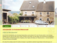 Tablet Screenshot of bauernhof-schneidmuehle.de